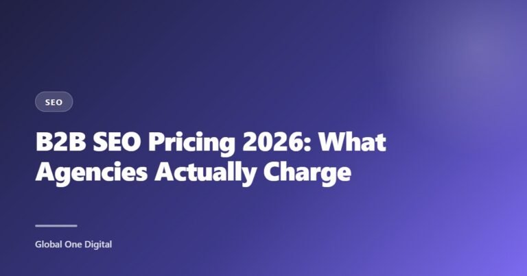 B2B SEO Pricing 2026: What Agencies Actually Charge
