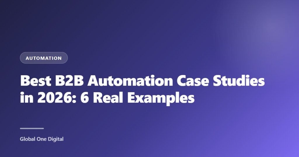 Best B2B Automation Case Studies in 2026: 6 Real Examples