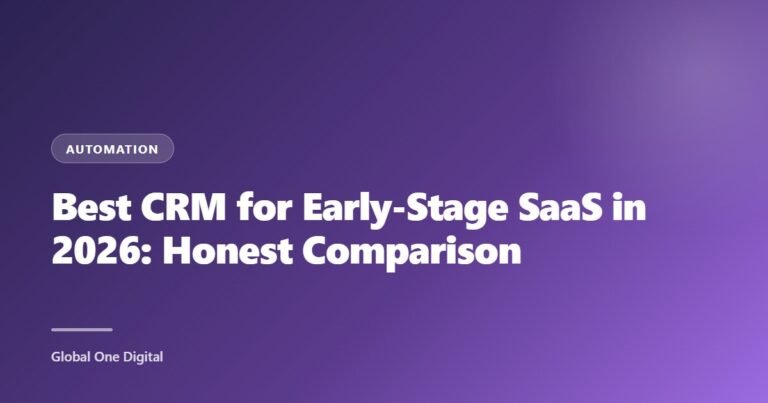 Best CRM for Early-Stage SaaS in 2026: Honest Comparison
