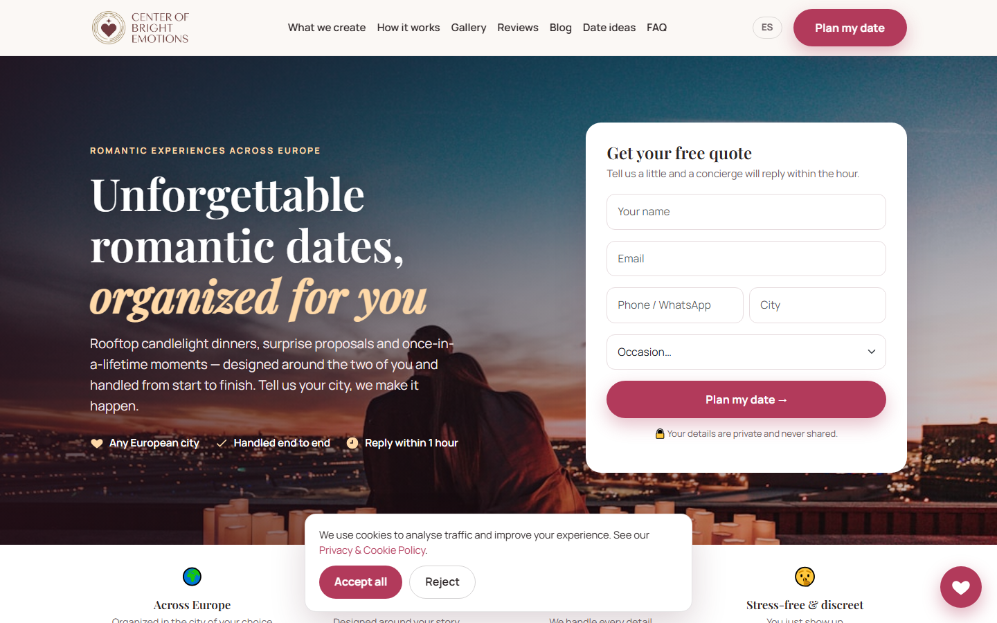 Case Study: A Romantic-Events Platform Built to Rank