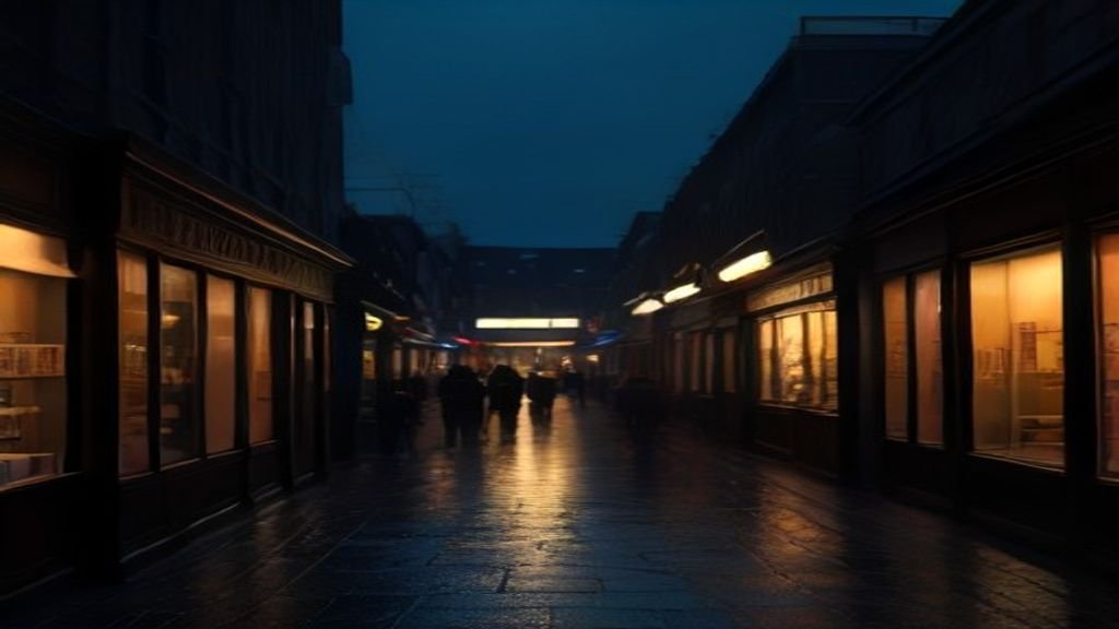 Lit shop windows at dusk — profile photos should show the place as customers actually find it